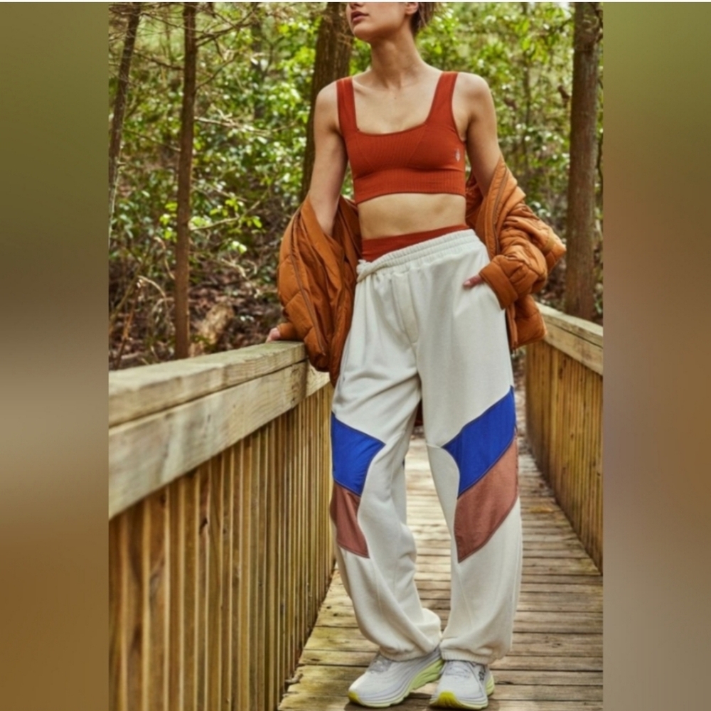 FREE people Hot track pants sz Large new this year. Final price new this year!!